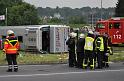 Schwerer Unfall mit Reisebus Lohmar Donrather Dreieck P406